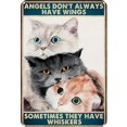 thumbnail image 1 of Placa Metal Vintage Tres Gatos Lujo Pintura Hierro Rectangular Pared 20x30cm, 1 of 9