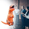 thumbnail image 1 of Inflatable Dinosaur Costume, Lightweight Wear Comfortably T Rex Inflatable Costume  for  Orange Adult Style 150-190cm, 1 of 7