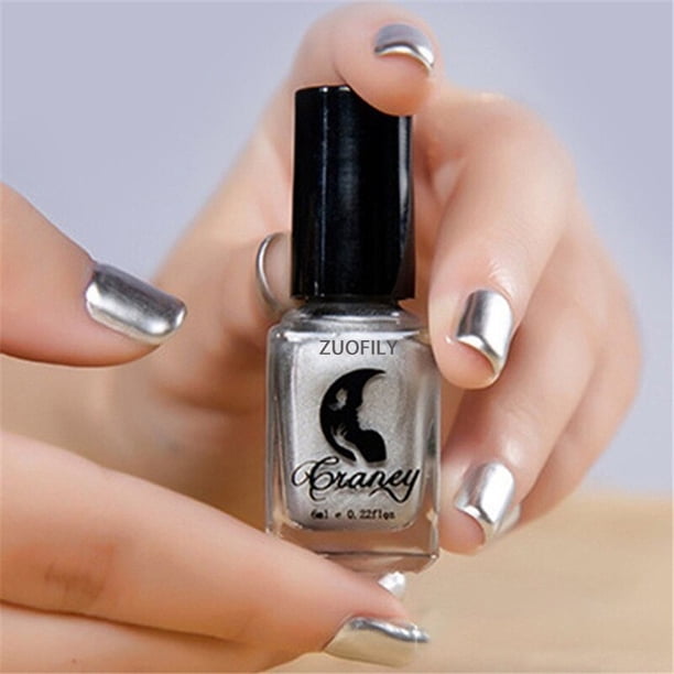 Gel Nail Polish without lamp Gel Semi-permanent Varnishes hybrid All for manicure Mirror Effect Metallic Shiny Glitter Silver07 He Qiyong unisex