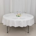 thumbnail image 3 of BalsaCircle 90" Round Cotton Tablecloths Wedding Linens White, 3 of 8