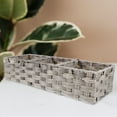 thumbnail image 3 of COOPHYA Woven Storage Box Kitchen Use Grey Plastic Metal 1Pack, 3 of 7