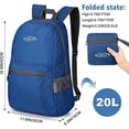 thumbnail image 3 of G4Free 20L Lightweight Packable Backpack Travel Hiking Daypack Foldable Backpack for Men Women, 3 of 10