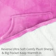 thumbnail image 4 of Sherpa Poncho Blanket Super Soft Comfy Plush Wearable Fleece Blanket  for Adult, 4 of 7