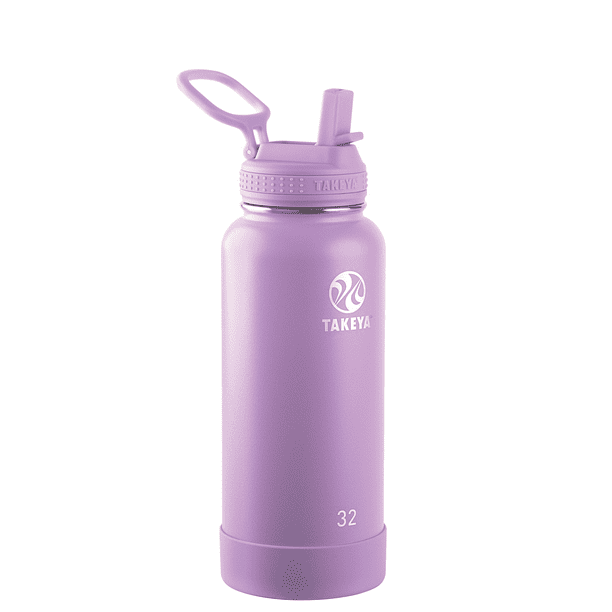 Takeya Actives Stainless Steel Water Bottle w/Straw lid, 32oz Lilac