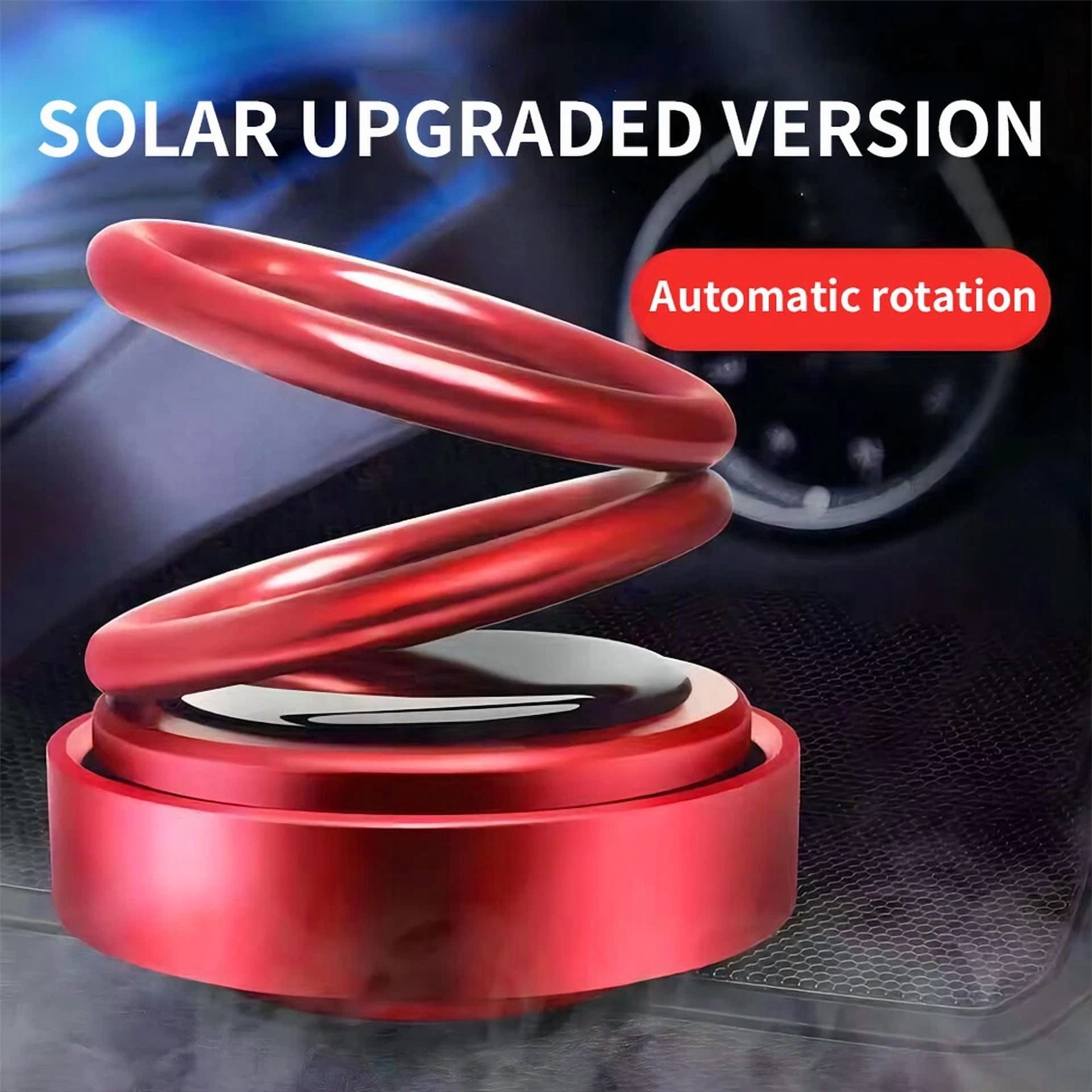 Solar Rotating Car Perfume Air Freshener Aromatherapy Ornament Car Accessories;