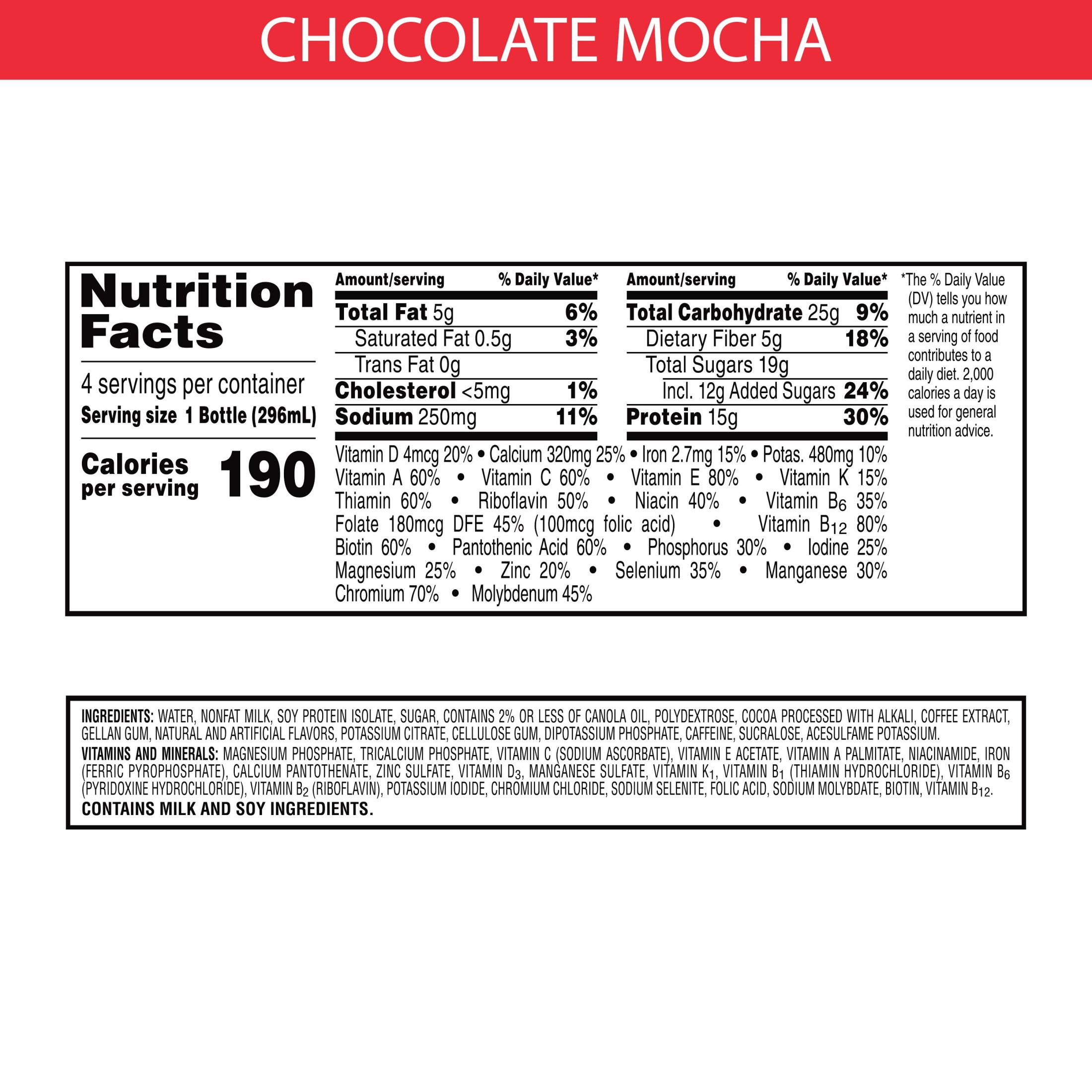 Kellogg's Special K Chocolate Mocha Protein Shakes, Gluten Free, 40 oz, 4 Count