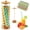 Colorful Straws, variant on Clear Straw Holder Dispenser for Counter, Drinking Straw Organizer Container with Bamboo Lid Transparent Straws Storage Holder, Include 100 Straws