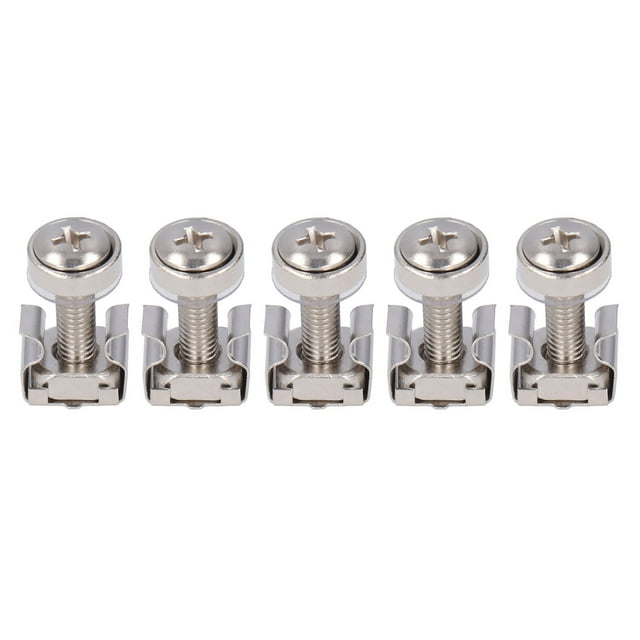 Computer Racks And Cabinets, 50 Sets Cage M5 Nut M5x20 Screw Kit Nickel Plated Iron Metric Square Hole Rack Mount Cabinets,Cage For Universal Fit Marine Yacht RV