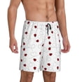 thumbnail image 2 of Fotbe Ladybugs Flying On Dotted Route Pantalones Cortos de Pijama para Hombre, Ropa de Dormir, Pantalones de Pijama Cortos para Hombre-Small, 2 of 6