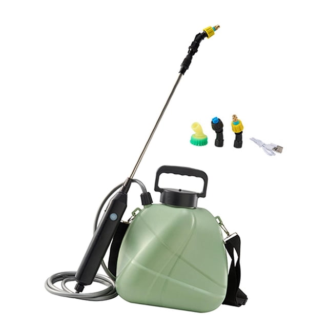 5L Electric Garden Plant Sprayer Varita extensible para bañarse para mascotas Ligeros Manguera de 3 metros verde