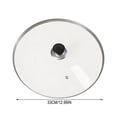 thumbnail image 2 of Tempered Glass Pot Lid Universal Cookware Cover with Stainless Steel Rim Shatterproof Replacement for Woks Soup Pots Steamers and Frying Pans, 2 of 9