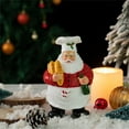 thumbnail image 2 of 2025 & CISIL - Figurines Tabletop Decor, Resin Chef Santa Statue Holding Bread & Wine, Christmas Cookie Jar Decoration, Indoor Holiday Ornaments For Kitchen, Dinin, 2 of 3