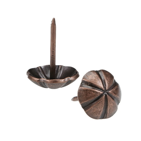

Upholstery Nails Tacks 16mm Head Dia 20mm Length Antique Round Thumb Push Pins Copper Tone 15Pcs