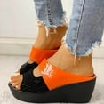 thumbnail image 2 of VerPetridure Women's Platform & Wedge Sandals Women Open Toe Slippers Shoes Comfy Sandals Casual Comfortable Beach Sandals, 2 of 6