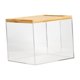 thumbnail image 3 of Caja organizadora de pañuelos transparente con tapa, soporte para papel higiénico, dispensador de pañuelos para oficina, cocina, apartamento, hotel, e, 3 of 9
