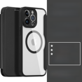 thumbnail image 2 of Funda para teléfono móvil Apple 14 compatible con 13 pulgadas, funda magnética transparente para tarjetas, funda de cuero para negocios con tapa abatible para iPhone 14Pro Max, 2 of 5