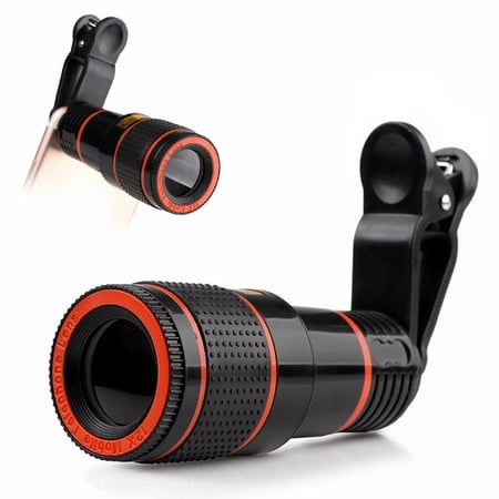 Cellphone Camera Lens Universal High Definition 12X Optical Zoom Focus Mobile Phone Lens Clip-on Telescope for (Best Lens For Smartphone Camera)