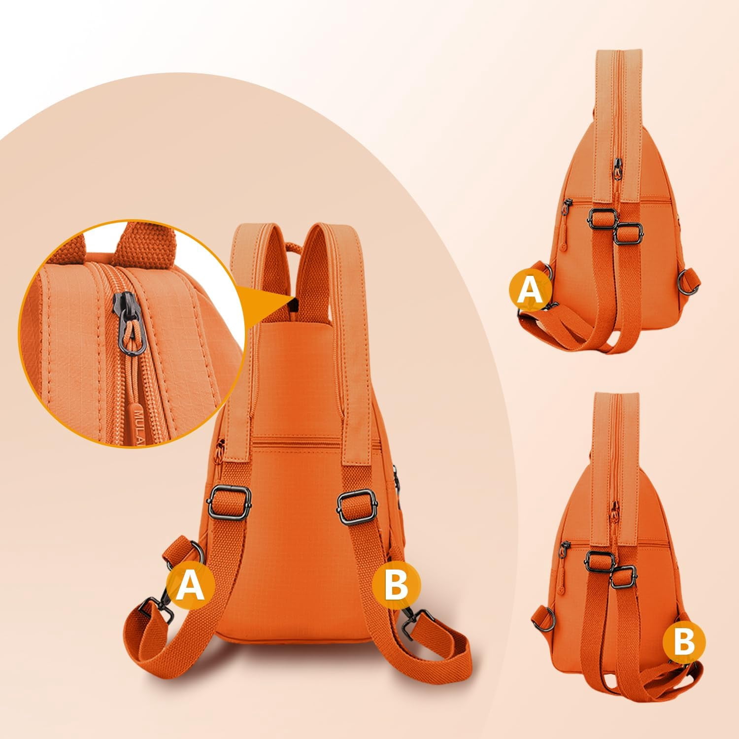 Crossbody Bag for Women, Multi-Pocket Waterproof Shoulder Carry Bag, Sling Bag Backpack for Travel/Outdoor/Hiking/Daily Use
