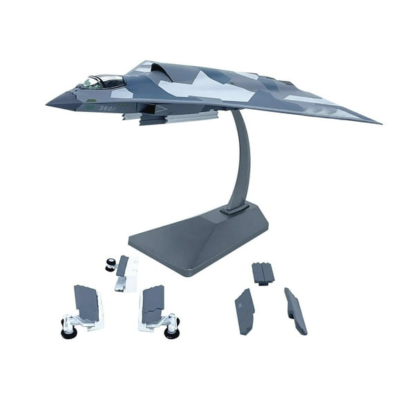CSYANXING J-36 Fighter Jet Model China Air Force Sixth Generation Diecast Alloy 1/144 Scale Collection Display New Aircraft 6.7in