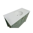 thumbnail image 3 of Horizon 48" Bathroom Vanity with Sage Green Cabinet and Engineered White Top, 3 of 6