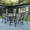 Gray, variant on BizChair 5 Piece Modern Patio Set 55 Tempered Glass Table and Brown Flex Comfort Chairs