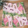 thumbnail image 4 of Summer Flamingo Kitchen Towels Set of 2, Water Absorbent Dish Towel, Tropical Plants Botanical Floral Pink Plaid Decorative Hand Towels - Quick Drying Cloth for Cooking Baking, 18x28 Inch, 4 of 8