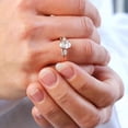 thumbnail image 5 of Jewelerix Oval Cut Moissanite Engagement Ring Solid 14K Yellow Gold with Marquise Side Stones Ring, Vintage Inspired Solitaire Ring for Women, 5 of 6