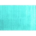 thumbnail image 1 of Ahgly Company Machine Washable Indoor Rectangle Abstract Turquoise Blue Contemporary Area Rugs, 7' x 9', 1 of 4