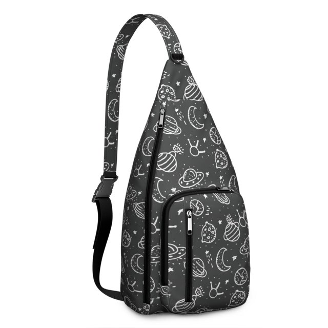 Cosmos Explorer Sling Backpack - Starry Night Sky Pattern Crossbody Shoulder Bag, Water-Resistant Hiking Essential