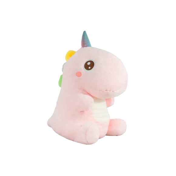 Dinosaurio De Peluche con Cuerno Tierno Rosa Importadora La Merced Felpa Suave
