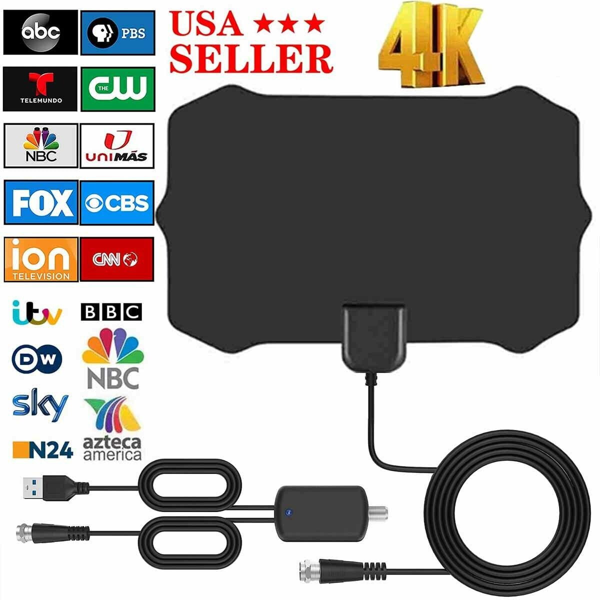 5600 Miles Digital TV Antenna Indoor HDTV Amplified Signal TV Antenna Newest 4k