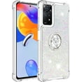 thumbnail image 4 of for Xiaomi Note 11 Pro Glitter Case with Ring Holder, Bling Sparkle Floating Liquid Soft TPU Cushion Fashion Clear Case Cover for Xiaomi Note 11 Pro/Note 11 Pro+  Colorful, 4 of 14