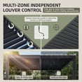 thumbnail image 2 of MUCHANT 10x12 FT Louvered Pergola, Outdoor Metal Pergola with Independent Adjustable Roof and Drainage System for Patio, Deck, Garden, Dark Gray, 2 of 7