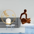 thumbnail image 2 of Estatua de bola de cristal,Estatuas de bolas de cristal para decoración del hogar,escritorio interior,Escultura de bola de cristal Figura de hierro Decoración,Figura de pensador, 2 of 8