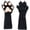 Black+Pink, variant on Byfri Black Pink Furry Animal Paw Gloves 40x15cm Warm Plush Mittens for Winter Festive Events