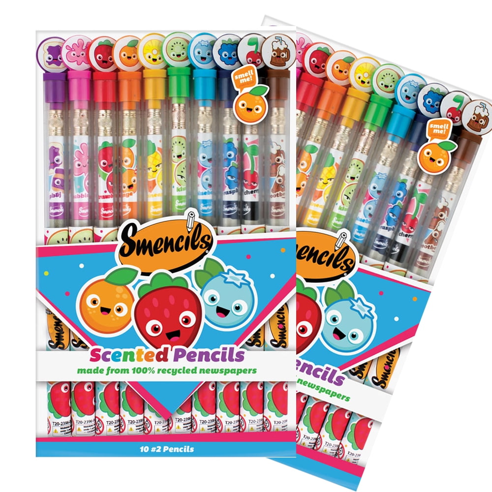Scentco Graphite Smencil 10Packs of HB 2 Scented Pencils (2 Set Bundle)
