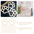 thumbnail image 2 of 30 Pcs Wooden Hollow Dog Paw with Rope Painted DIY Winding Board Chips Paws Shape Graffiti Slices Versatilen Front Door Decor Home Handmade, 2 of 6