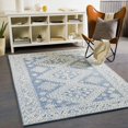 thumbnail image 5 of Hauteloom Hectorville Wool Living Room, Bedroom Area Rug - Traditional - Denim, Navy, Cream - 2' x 3', 5 of 8