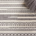 thumbnail image 6 of SAFAVIEH Urban Griselda High Low Striped with Fringe Area Rug, Grey/Ivory, 8' x 10', 6 of 8