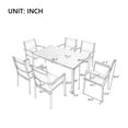 thumbnail image 6 of Outdoor Dining Table & Chairs, Patio Dining Sets with 6 Stackable Textilene Armchairs, All-Weather Plastic Furniture Dining Set Steel Frame and Wood Grain Top Table, 6 of 6