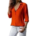 thumbnail image 1 of Women Button Tops Casual Blouse Shirt, 1 of 3