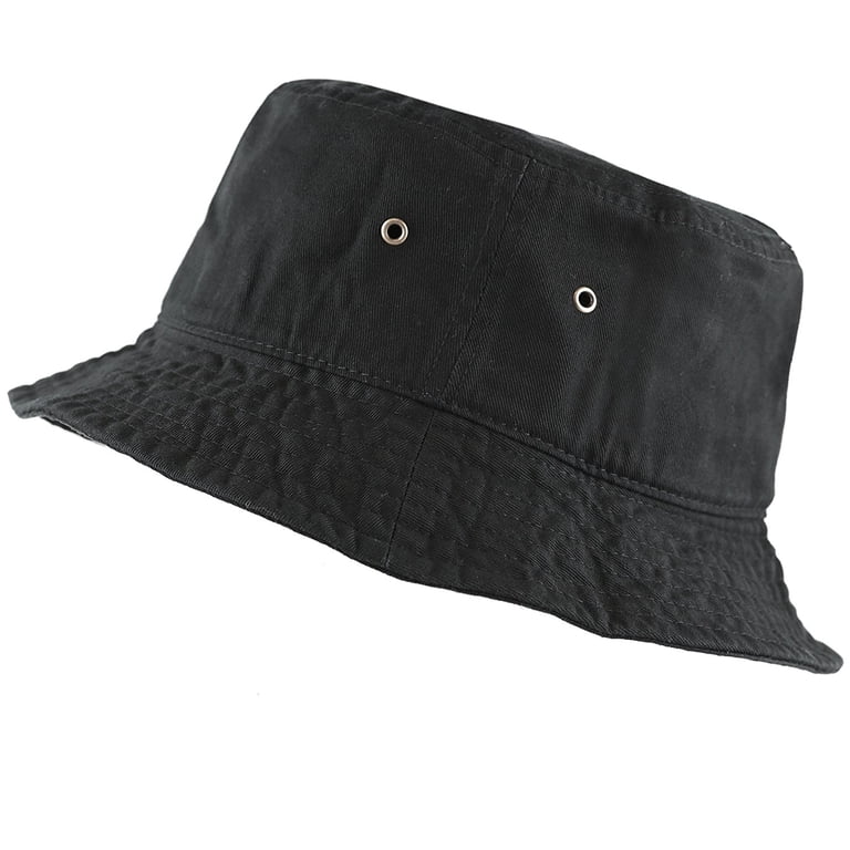 Cotton Polyester Bucket Hat Packable Sun Protection Summer Travel Bucket Hat 100% Cotton Packable Summer Travel - Walmart.com main image 2