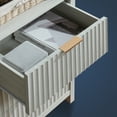 thumbnail image 6 of OAKHAM 6 Drawer Dresser, Fluted Wide Chest of Drawers for Bedroom Living Room, Pale Oak, 6 of 7