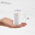 thumbnail image 3 of Smarty Had A Party 8 oz Gold Plastic Coffee Mugs with Handles Set of 120 Disposable Cups for Hot Beverages, Tea, and Parties, Elegant Drinkware for Events, 3 of 15