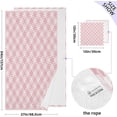 thumbnail image 3 of Coolnut Coral Pink Twill Plaid Bath Towels Set - 1 Bath Towel 1 Washcloth Extra Absorbent 100% Cotton Towels, Super Soft Bathroom Towels for Home, Hotel Washcloth Gift, 3 of 7