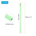 thumbnail image 2 of Uxcell Round Pencils, 12 Pcs Triangle HB Graphite Pencil with Eraser, Green, 2 of 6