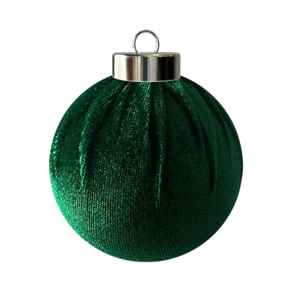 Christmas Tree Velvet Hanging Ball Decoration 2.4Inch Velvet Christmas Ornaments Balls Flocked Shatterproof Plastic Xmas Tree Ball for Party Holiday Wedding Home Decor