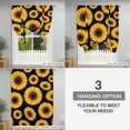 thumbnail image 3 of Tie Up Curtains for Windows Sunflower Flower Valance Adjustable Balloon Curtain Black Yellow Bloom Floral Tie Up Shades for Kitchen Living Room Bedroom Privacy Curtain Drape 34x45 Inch, 3 of 9