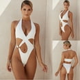 thumbnail image 4 of One-piece Swimsuit One-piece Solid Color bikini Sexy bikini One-piece Swimsuit, 4 of 6