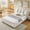 Beige, variant on Queen Size Upholstered Bed Frame, Modern Minimalist Style with Segmented Plump Compressed Sponge Headboard, Shiny velvet & Sturdy Leg Support, Mattress Not Included-Black